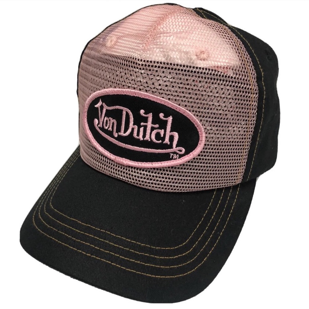 VON DUTCH trucker hat denim 90s Vintage